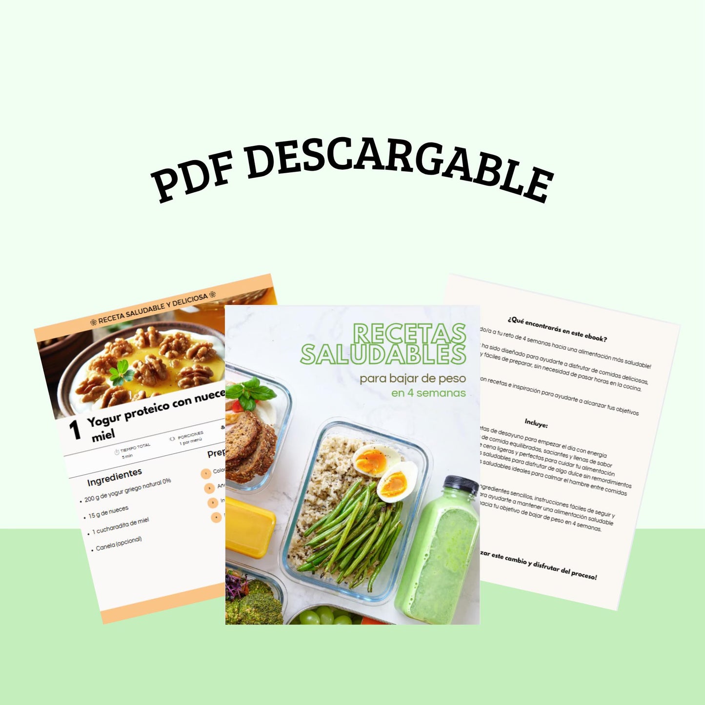 Recetas Saludables para Bajar de peso en 4 semanas